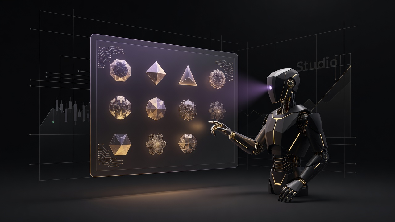 Picking your assets and calling each one — Build your own strategy in the Studio — then put a bot on it